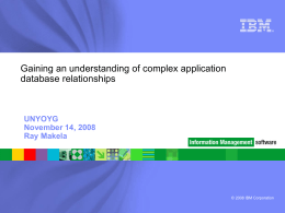 Gaining an understanding of complex application database