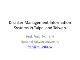 Disaster Management Information System in Taipei, Taiwan