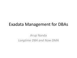 Exadata Management for DBAs
