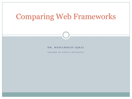 Comparing Web Frameworks