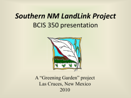 South NM Land Links Project - New Mexico State University