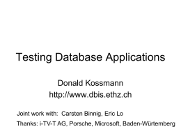 Testing Database Applications
