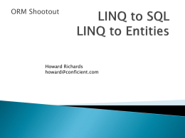 LINQ to SQL - DevEvening
