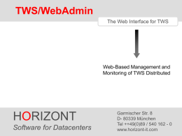 TWS/Webadmin - horizont