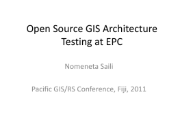 Open Source GIS Arhiceture