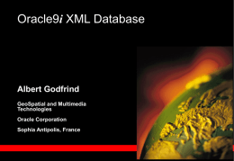 Why XML in the Database