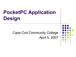 PocketPC Application - CapeCoder
