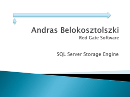 SQL Server Storage Engine