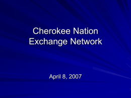 Cherokee Nation Exchange Network