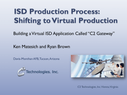 ISD Production Process: Shifting to Virtual Production
