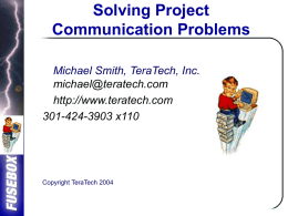 Solving Project Communication Problems