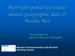Web-GIS portal for multi-source geographic data of Nordic Sea