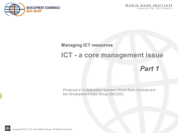 Managing ICT resources