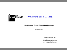 IdeaBlade Company Presentation