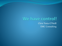 We have control!