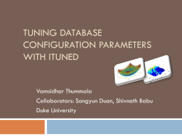 Tuning Database Configuration Parameters with iTuned