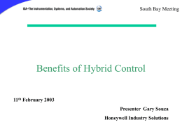 True Hybrid Control Slides - ISA Northern California Section