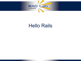 CS 98/198: Web 2.0 Applications Using Ruby on Rails