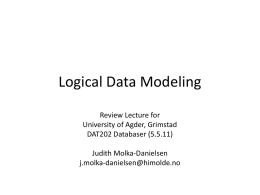 Logical Data Modelling - Molde University College