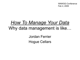 How To Manage Your Data