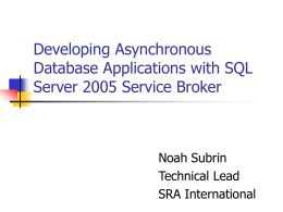 Developing Message-Based Asynchronous Applications with