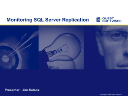 Monitoring SQL Server Replication