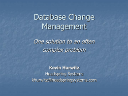 Database Change Management