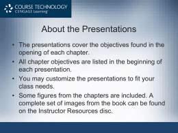 About the Presentations