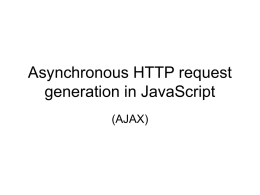 Asynchronous HTTP request generation in JavaScript