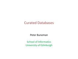 Curated Databases