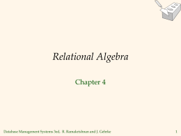 Relational Algebra - Cedarville University
