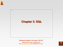Chapter 4: SQL - Yale University