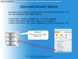 GeniusConnect Presentation