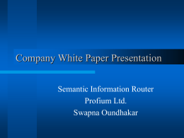Company White Paper Presentation