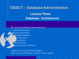 INT7016 – Contemporary Issues in Database Development