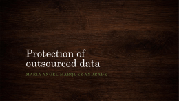 Protection of outsourced data