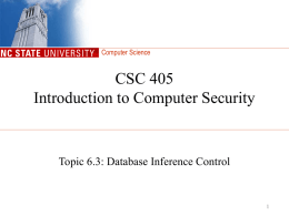 CSC 742 Database Management Systems
