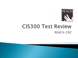 CIS300 Final Exam Review - Resources for Academic
