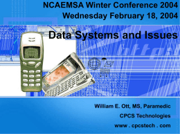 Data Systems in EMS