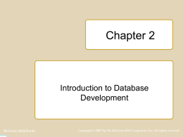Chapter 2 of Database Design, Application Development and
