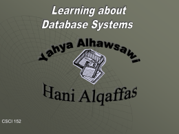 Learning about Database Systems