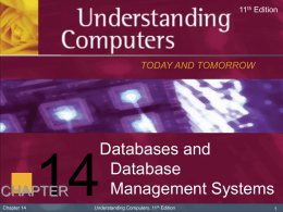 Understanding Computers, 11/e, Chapter 14