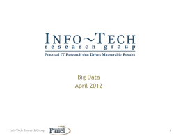 Big Data - Info-Tech Research Group