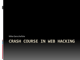 Crash Course in Hacking