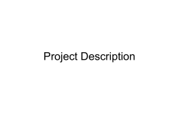 Project Description - Department of Computer Science, NMSU