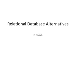 Database Alternatives