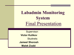 Labadmin Monitoring System - Main | Networked Software