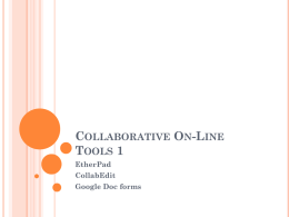 Collaborative On-Line Tools