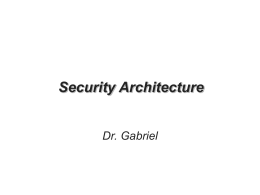Security Architecture - Doctor