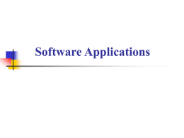 Software Applications - University of Saskatchewan